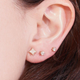 Lark & Berry Silver and Diamond Rhombus Stud Earrings, $220
